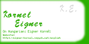 kornel eigner business card